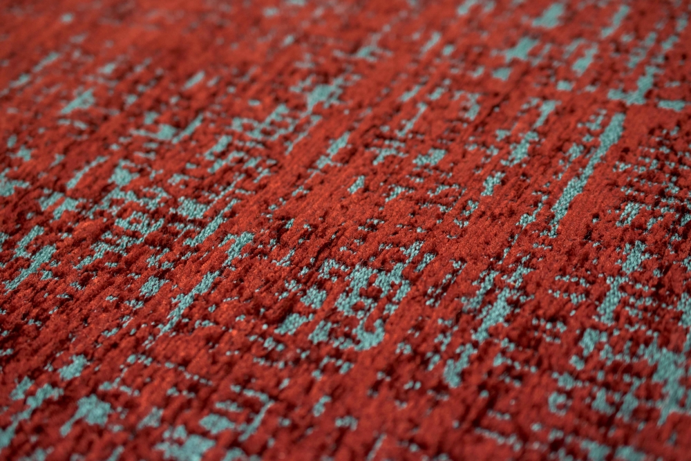 Teppich Indoor Küchenteppich Baumwollteppich in rot grau