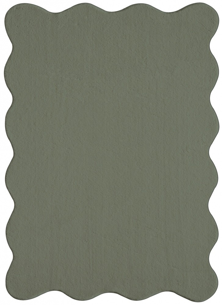 Design Teppich forest grün moderne Wellenform