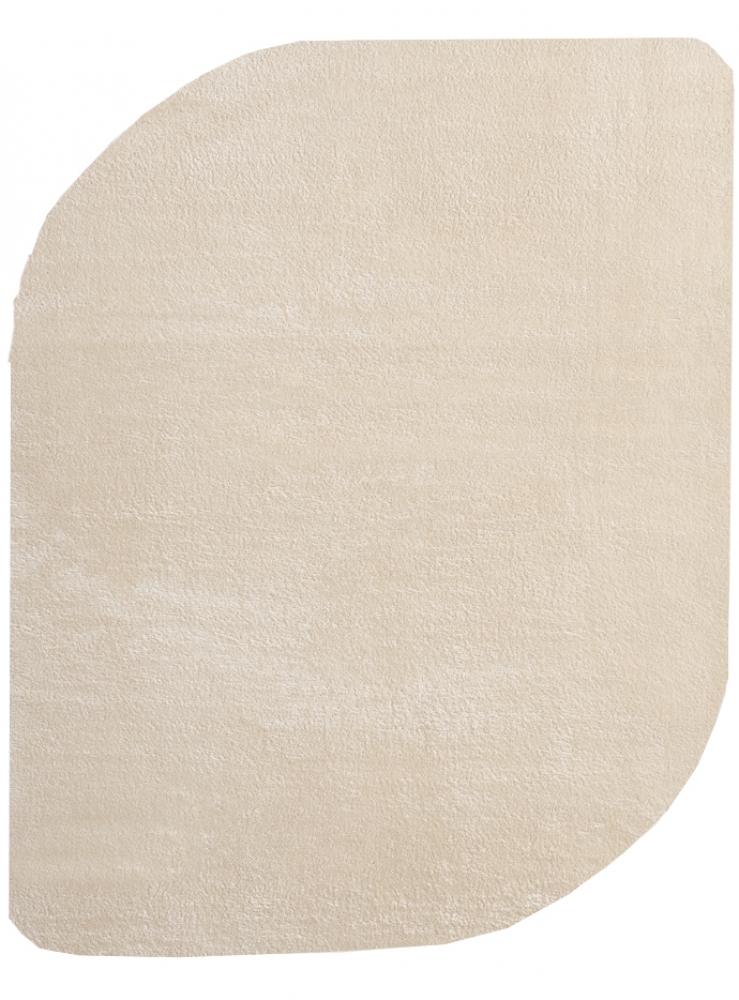 Design Teppich Shape in eleganter Freiform weich Beige