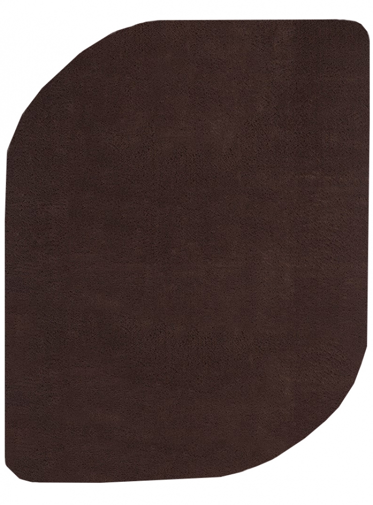 Design Teppich Shape in eleganter Freiform weich Braun