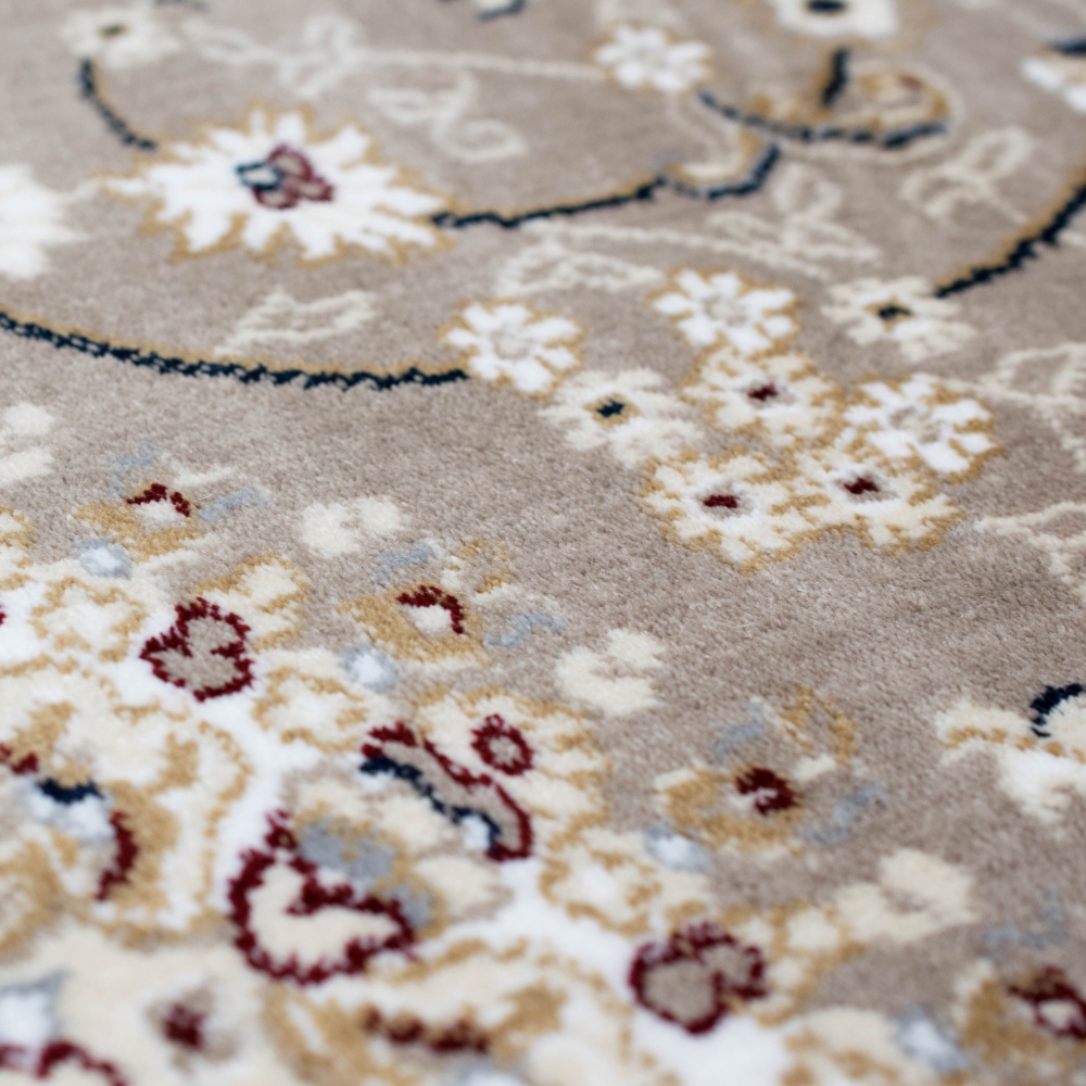Eleganter Orientteppich mit wunderschönen Verzierungen | OEKO-TEX | in beige