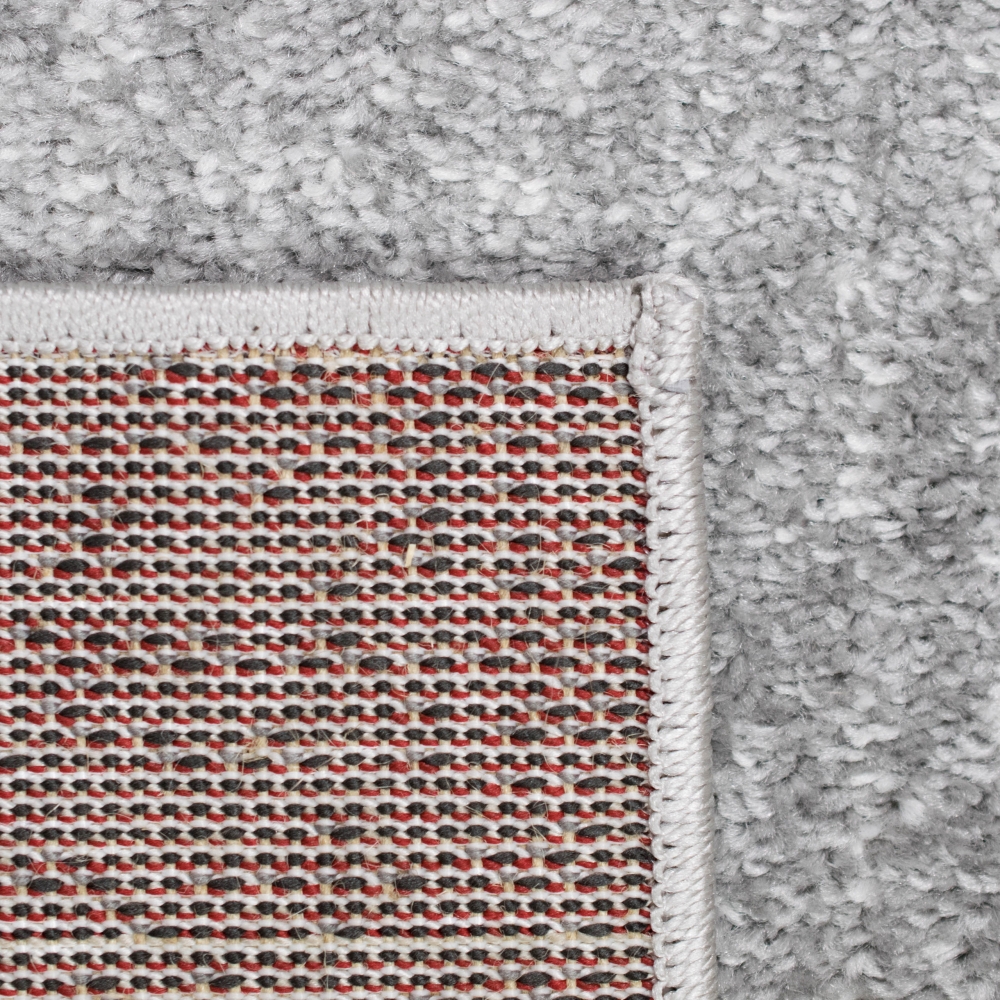 Modern abstrakter Designerteppich mit Quadraten in creme anthrazit