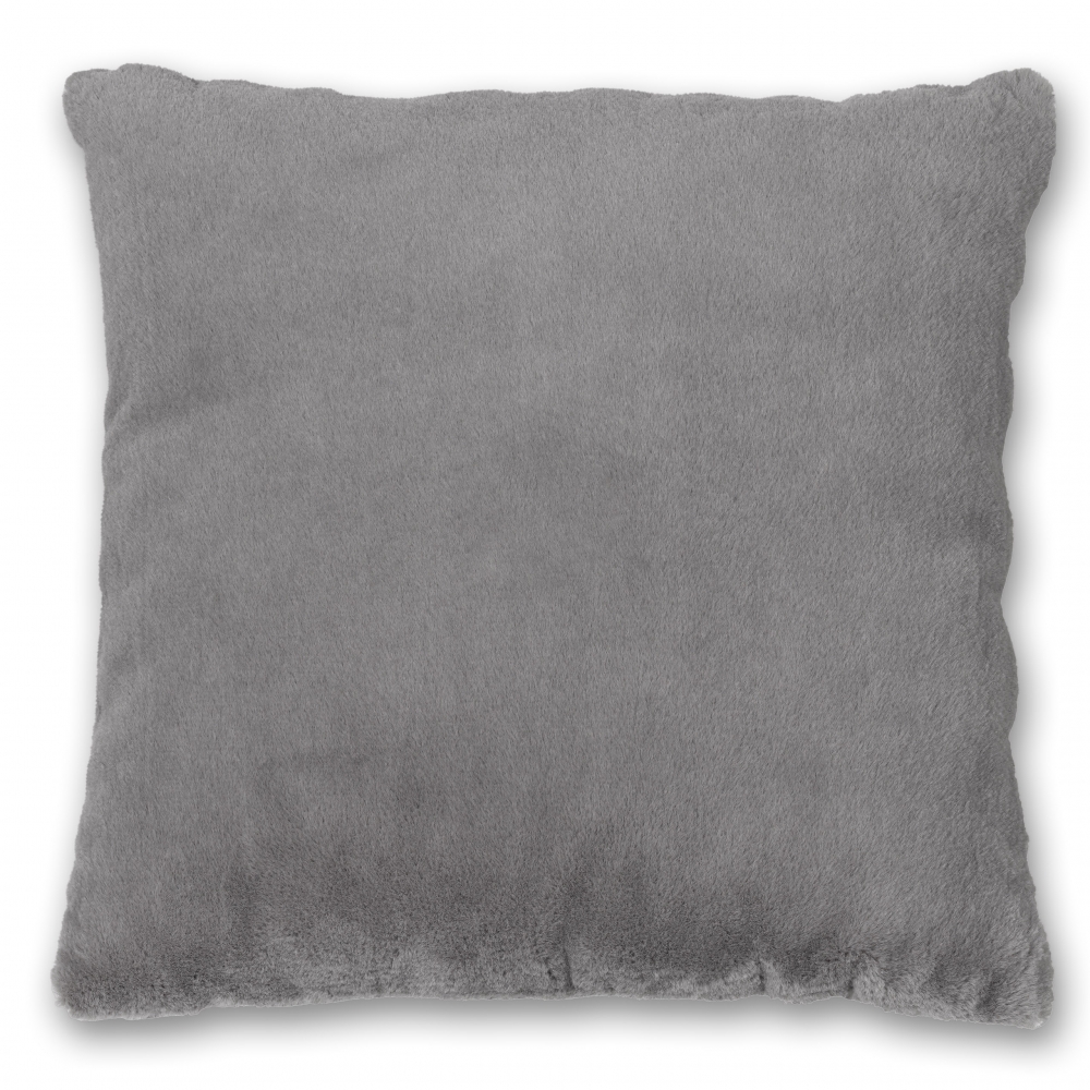Dunkel-flauschiges Kissen für Couch & Bett • in anthrazit