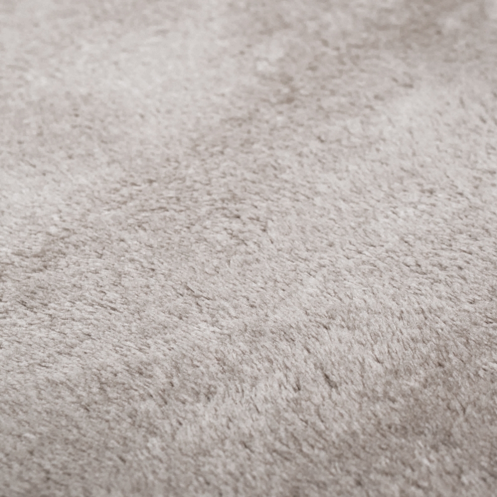 Softer uni Teppich | abgerundeten Ecken | in Sandfarben