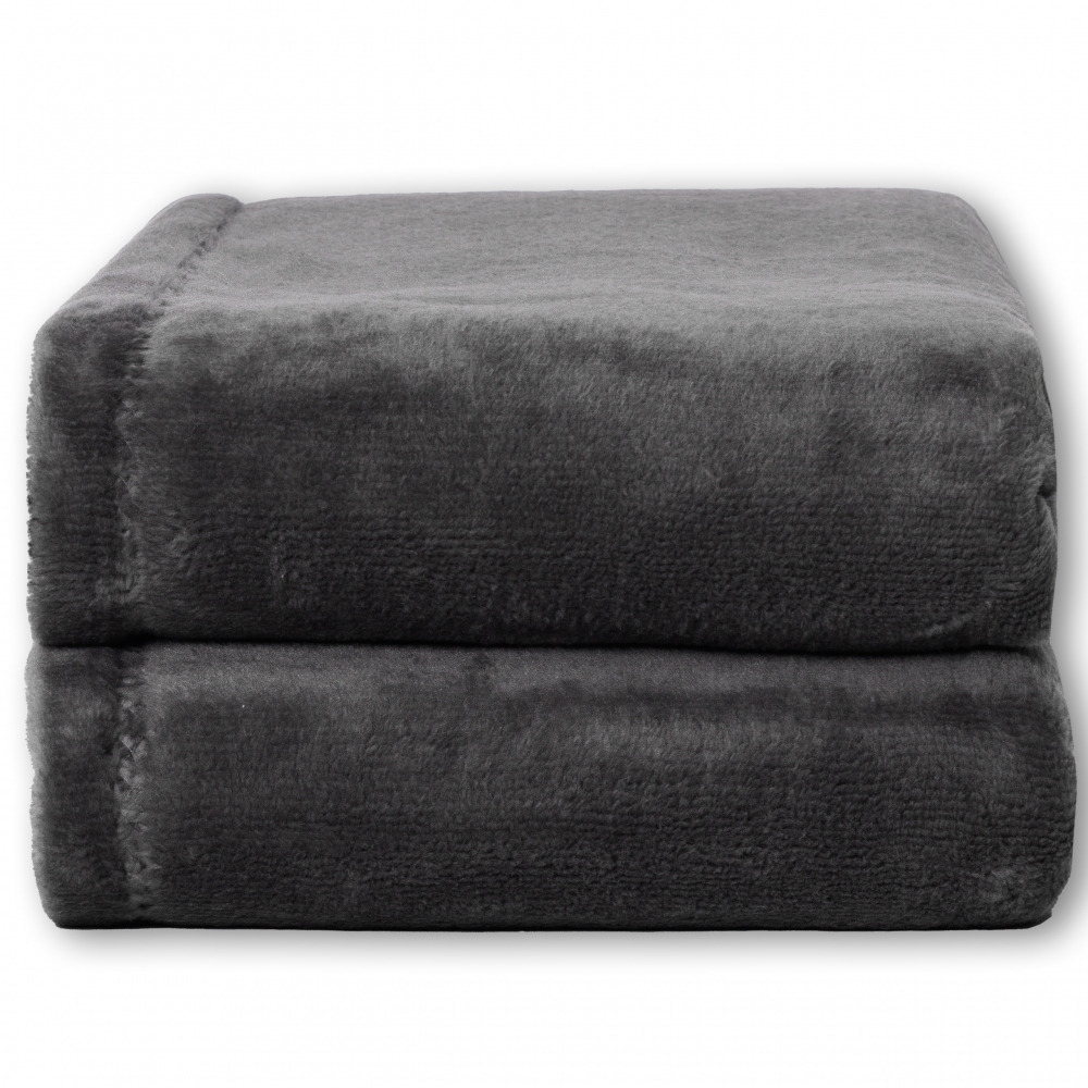Couch Kuscheldecke in angenehm dunkler Farbe anthrazit