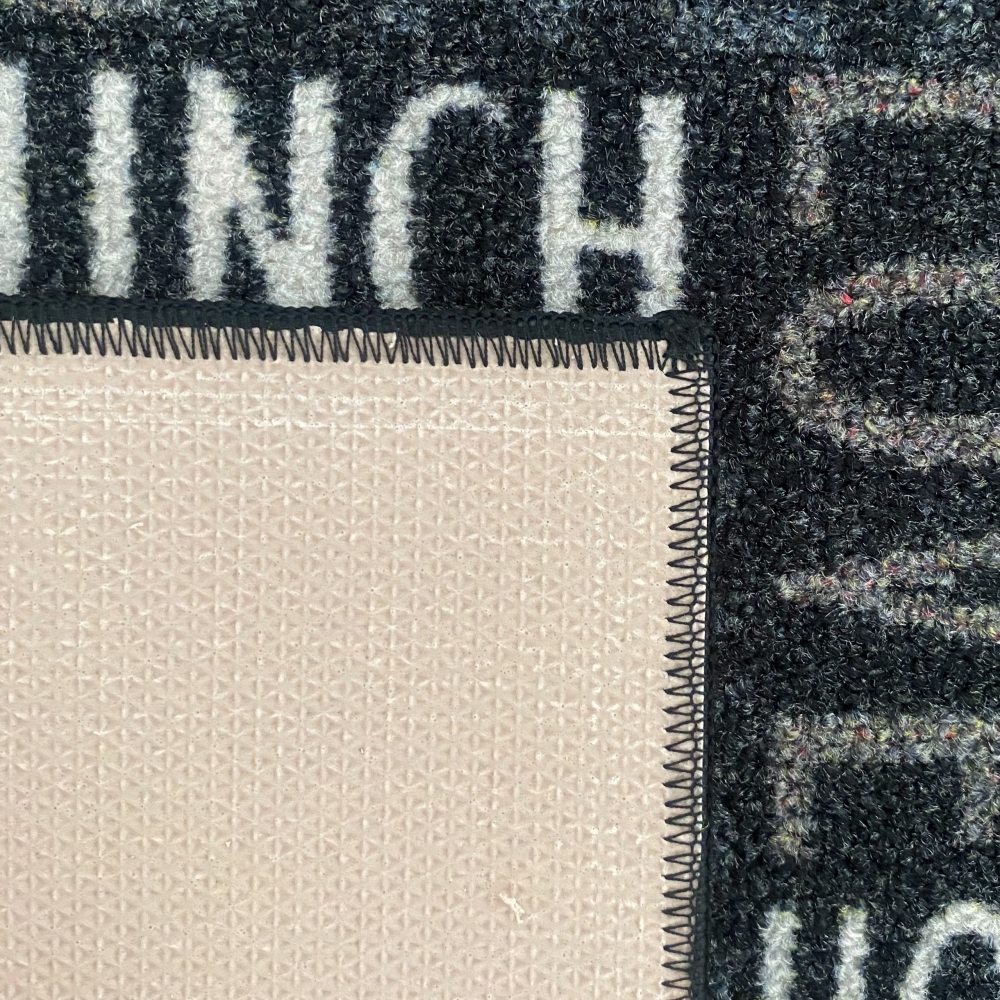 Küchenläufer I Gelrücken I Schriftzug I beige, weiß