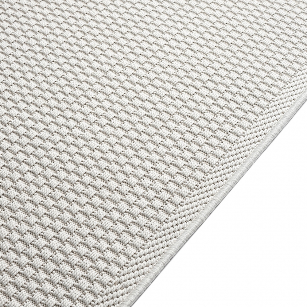 Einfarbiger 3D-Effekt-Teppich in creme für den Innen- und Außenbereich