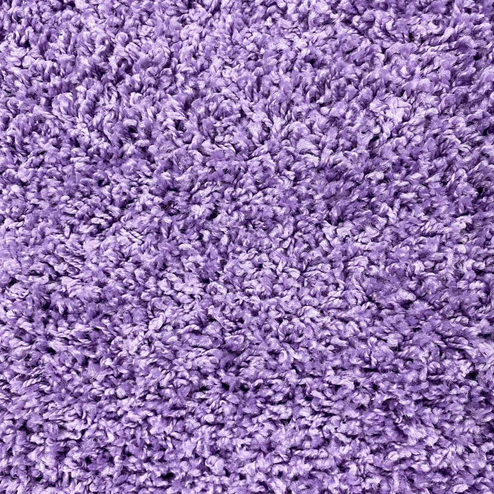Langflor-Teppich mit Kariertem Muster in Flieder, Grau und Creme