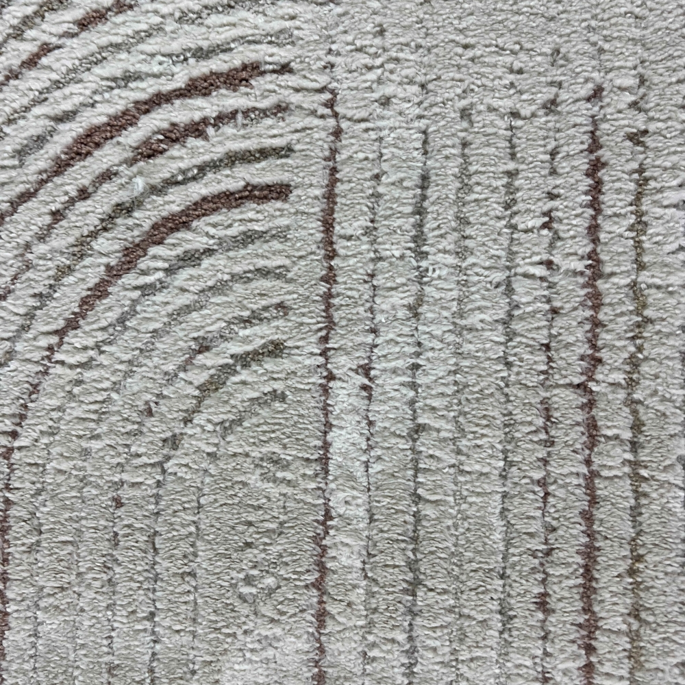 Wohnzimmer Teppich 3d-Effekt mit gestreiftem Muster in Creme Grau