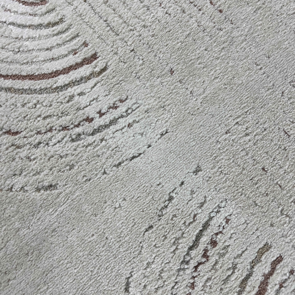 Wohnzimmer Teppich 3d-Effekt mit gestreiftem Muster in Creme Grau