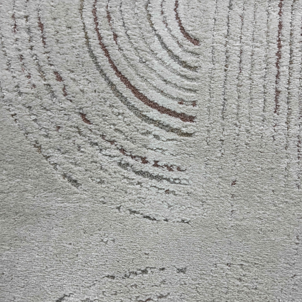 Wohnzimmer Teppich 3d-Effekt mit gestreiftem Muster in Creme Grau