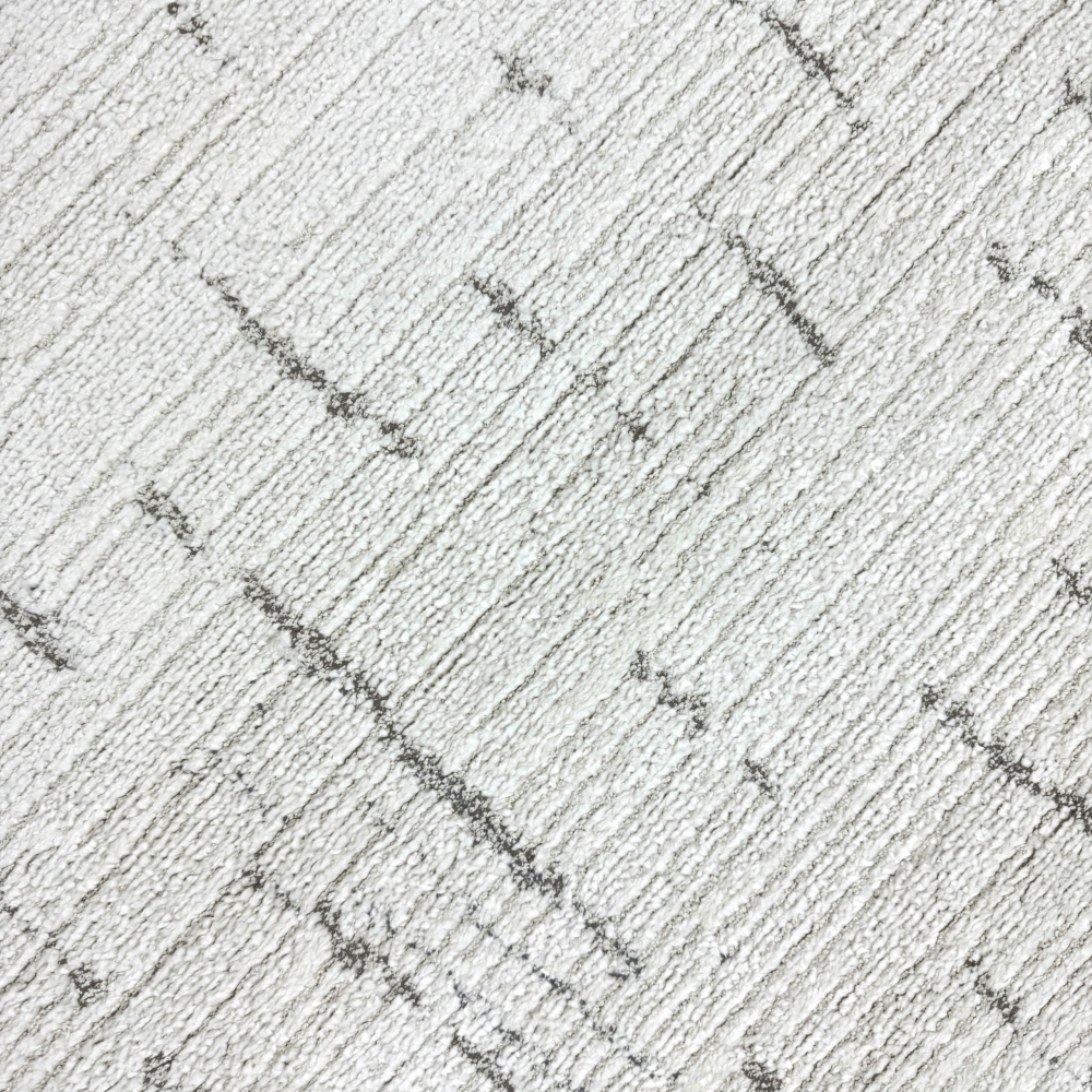 Wohnzimmer Teppich Schlafzimmer weich Strichmuster - creme mit grauen Streifen