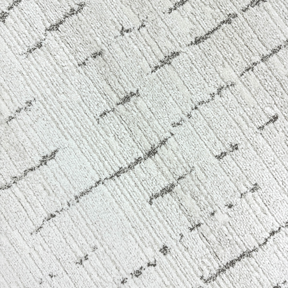 Wohnzimmer Teppich Schlafzimmer weich Strichmuster - creme mit grauen Streifen