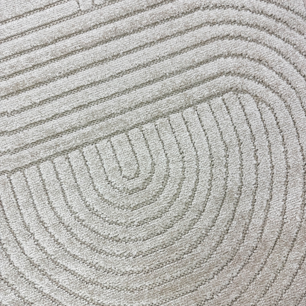 Moderner Outdoor Teppich Wetterfest Terrasse Balkon Boho-Style hochwertig pflegeleicht Beige