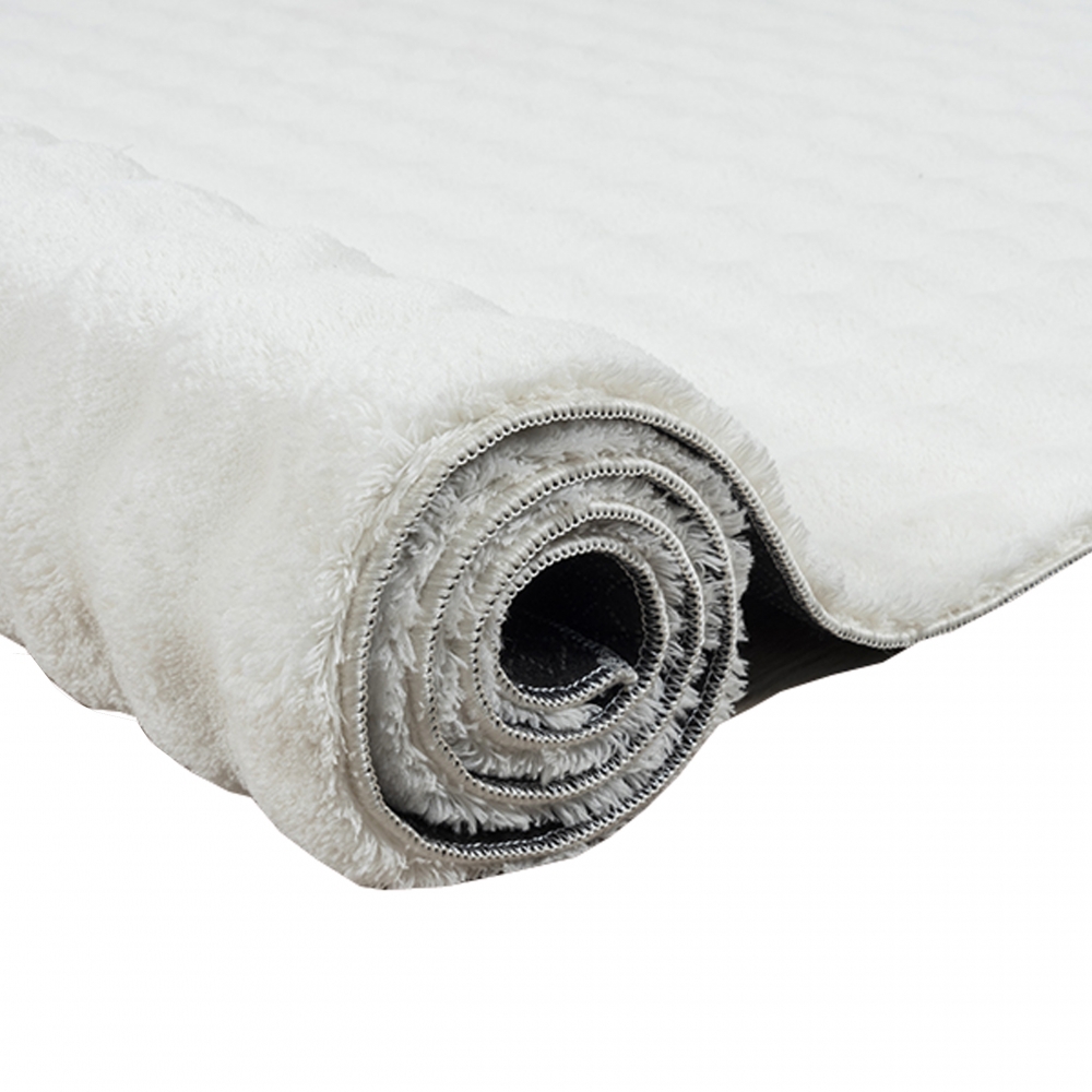 Schlafzimmer Wohnzimmer Teppich weich flauschig strapazierfähig allergikerfreundlich rutschfest in creme