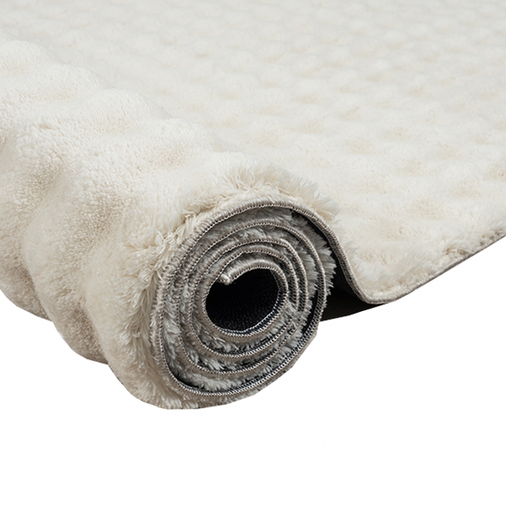 Schlafzimmerteppich Wohnzimmerteppich mittelflor weich kuschelig pflegeleicht strapazierfähig in beige