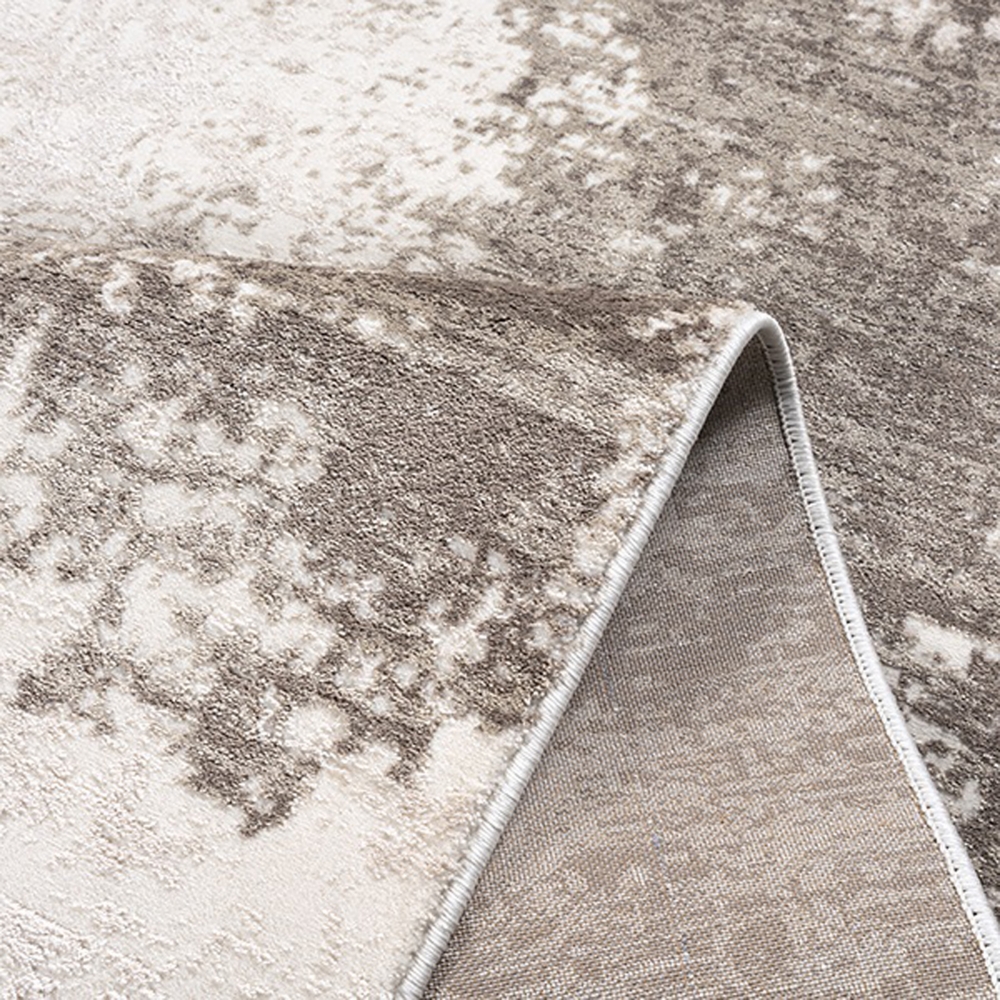 Abstrakter Wohnzimmerteppich im Vintage-Design mit Used-Look in Beige