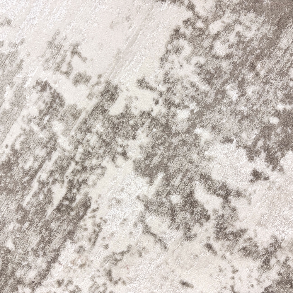 Abstrakter Wohnzimmerteppich im Vintage-Design mit Used-Look in Beige