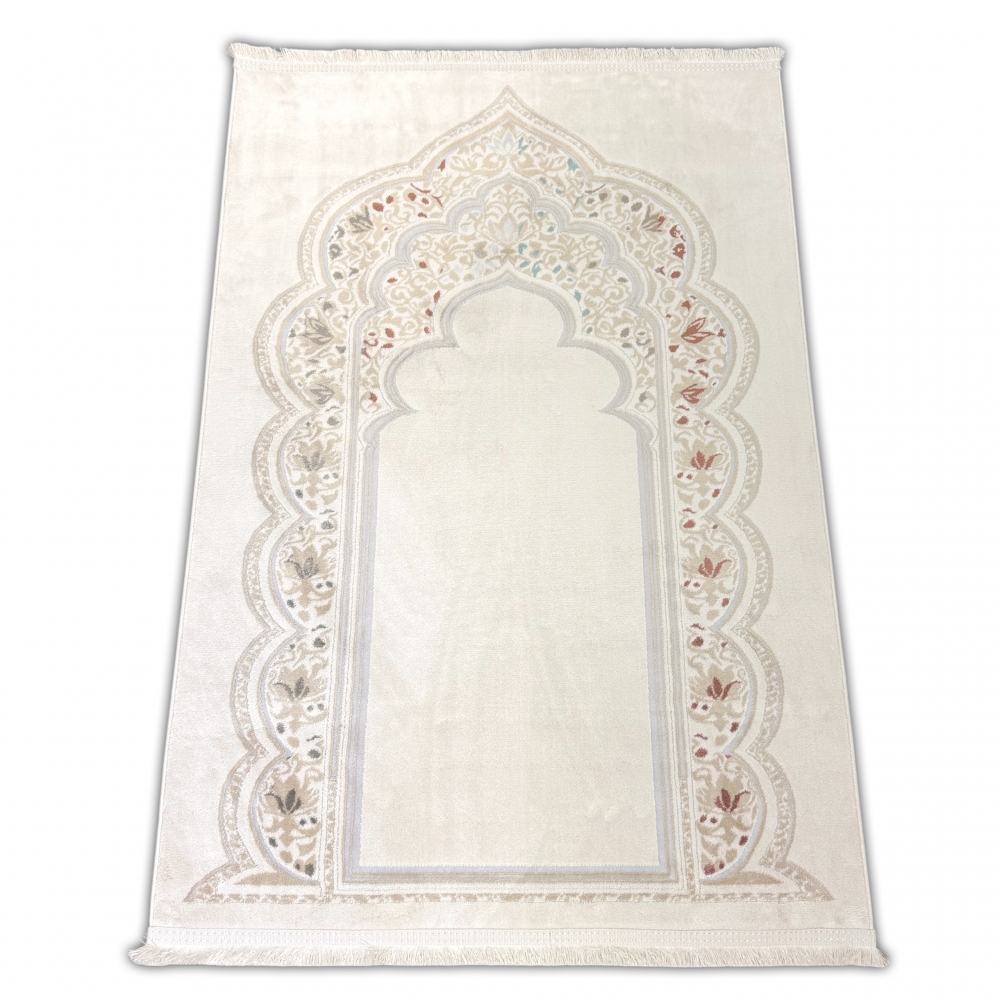 Moderner Gebetsteppich mit Mihrab-Design und feiner Ornamentik
