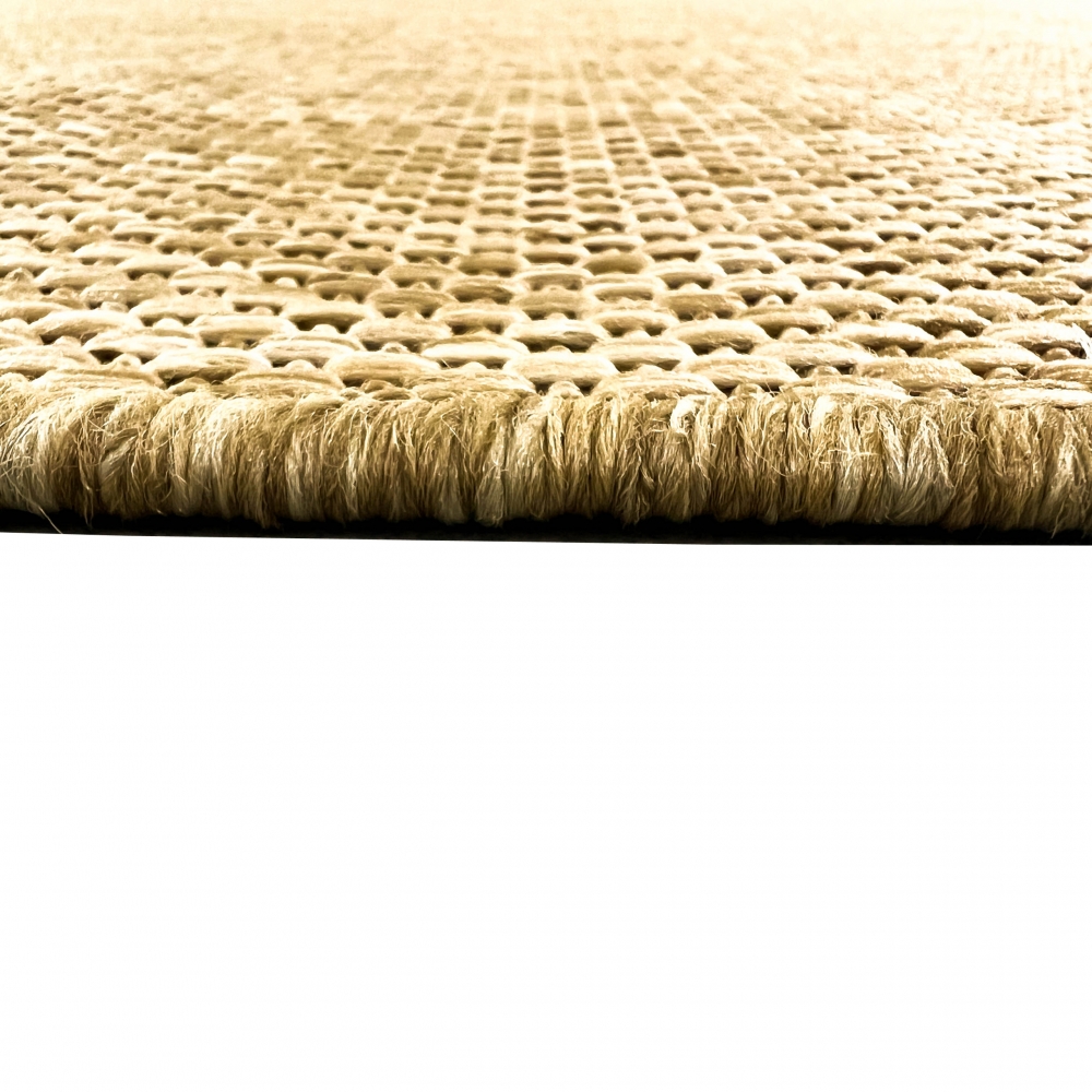 In- und Outdoorteppich Niedrigflor wetterfest einfarbig in Beige