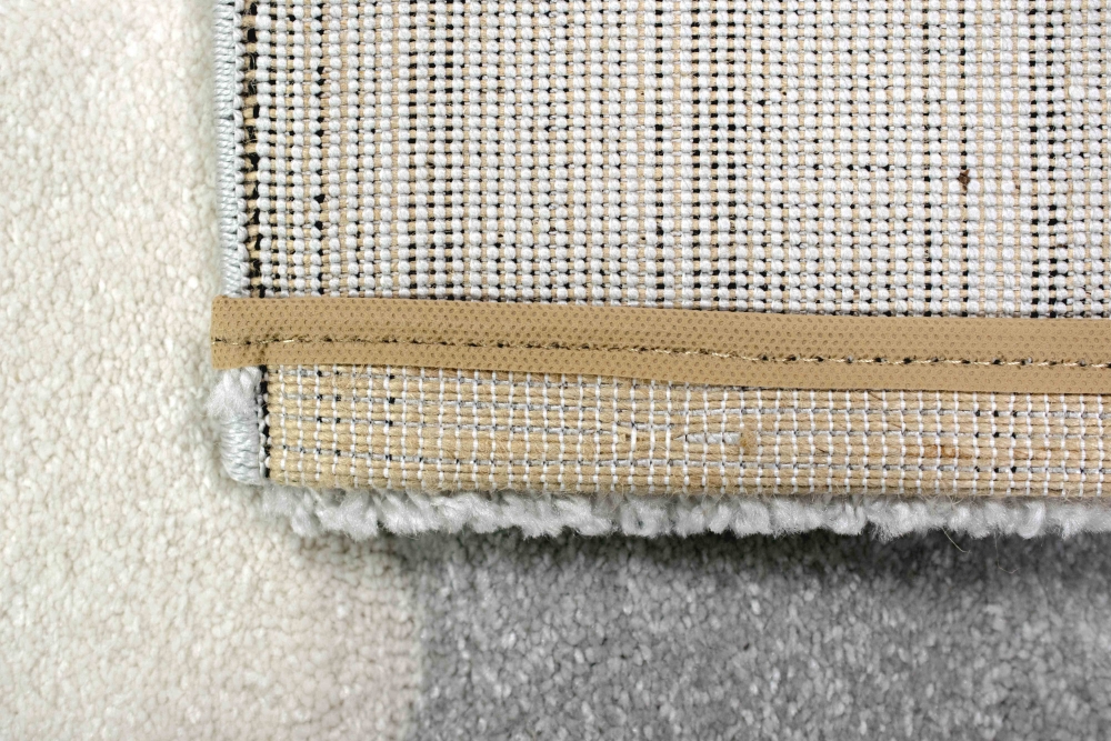 Kinderteppich Kinderzimmer Spiel Teppich Punkte Herz Stern Design creme schwarz grau