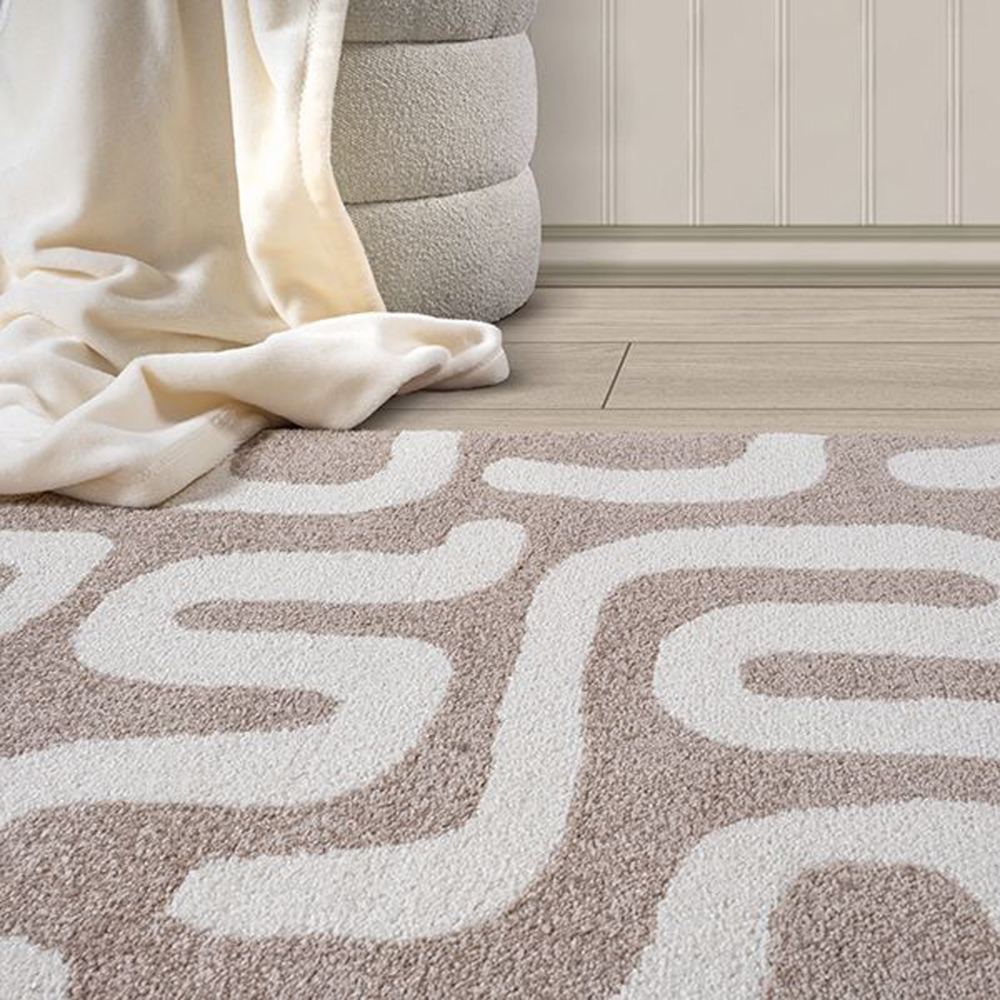 Kinderzimmerteppich im Linienmuster– weich & robust