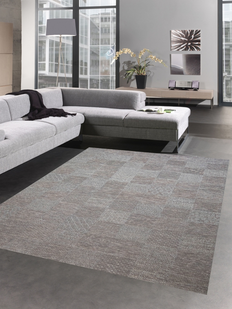 Indoor & Outdoor Teppich Sisal Optik Balkon Küche Terrasse Wohnzimmer Karomuster grau-beige Indoor & Outdoor Teppich Sisal Optik Balkon Küche Terrasse Wohnzimmer Karomuster grau-beige