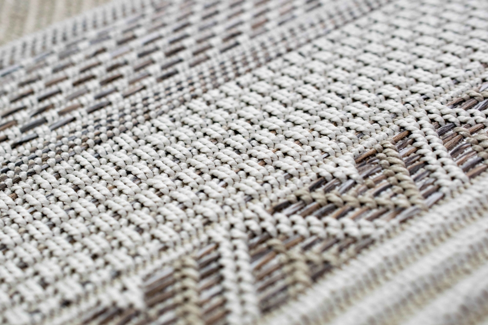 Indoor & Outdoor Sisal Teppich Balkon Küche Terrasse Wohnzimmer gestreiftes Rauten Diamanten Design beigefarben Indoor & Outdoor Sisal Teppich Balkon Küche Terrasse Wohnzimmer gestreiftes Rauten Diamanten Design beigefarben