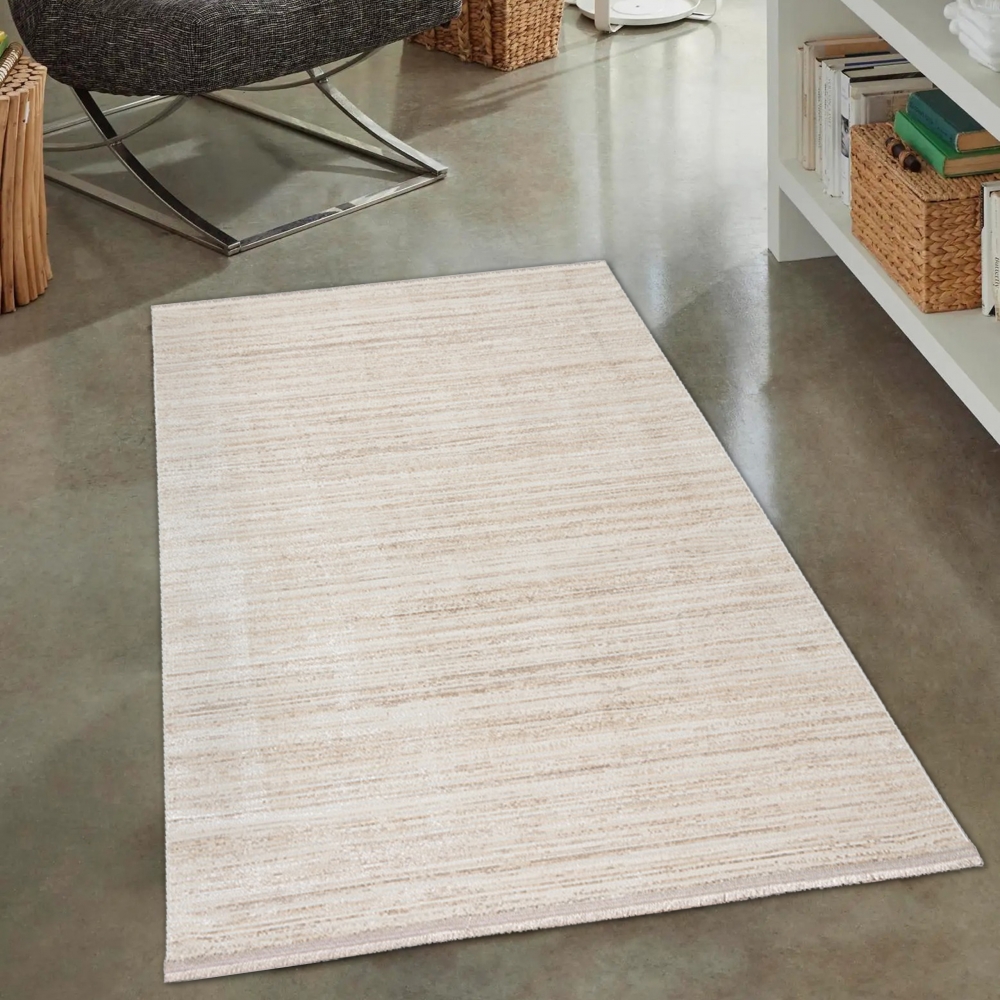 Klassisch-dezenter Teppich | elegant gestreift | beige
