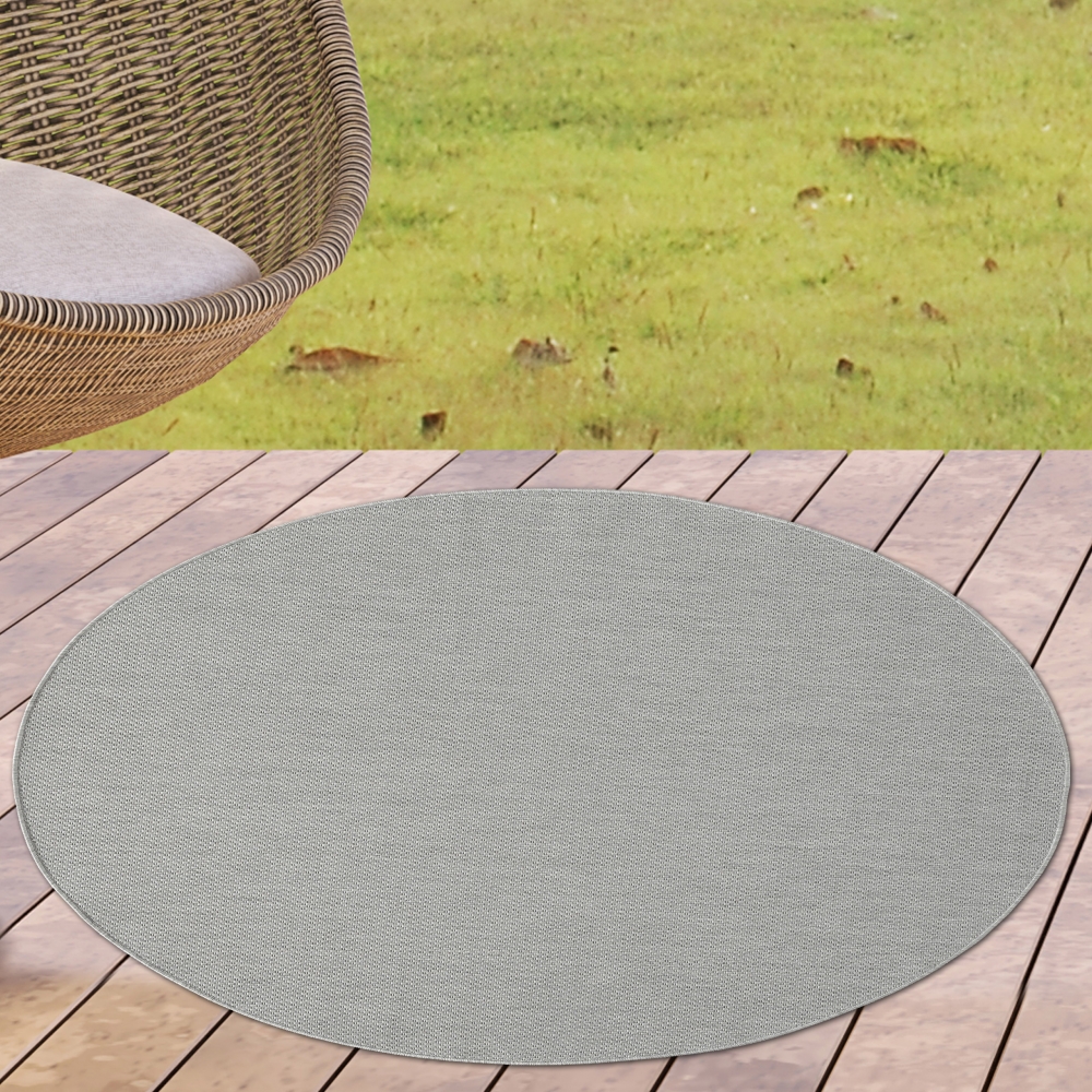 Sisal Flachgewebeteppich In- & Outdoor Unidesign in grau