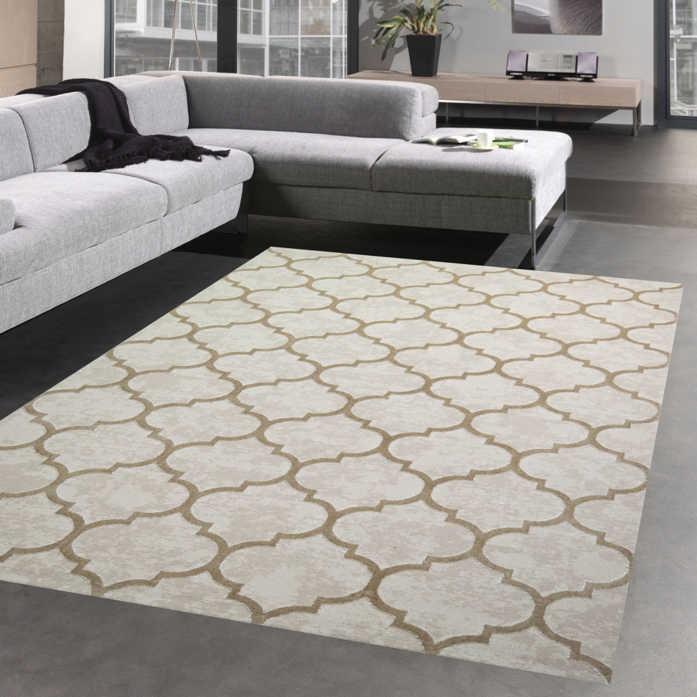 Marokkanischer Teppich für Flur & Wohnzimmer - beige