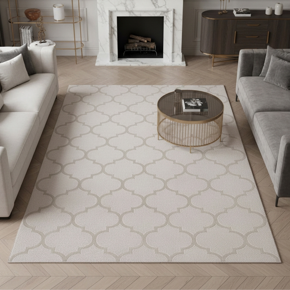 Marokkanischer Teppich für Flur & Wohnzimmer - beige