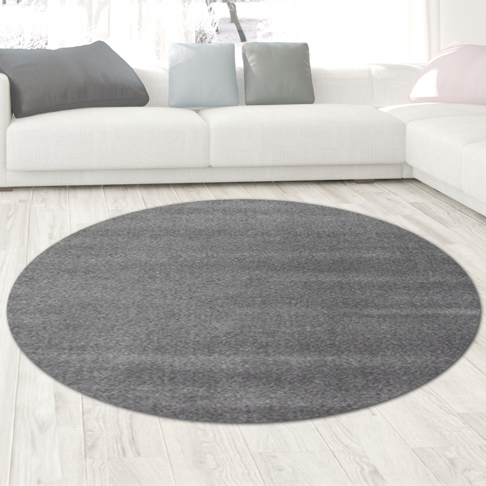 Hell-dunkel Effekt Teppich für Gästezimmer | flauschig | dunkelgrau