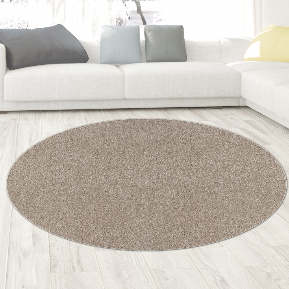 Teppich für Diele & Flur – langlebig – Unifarbe in beige