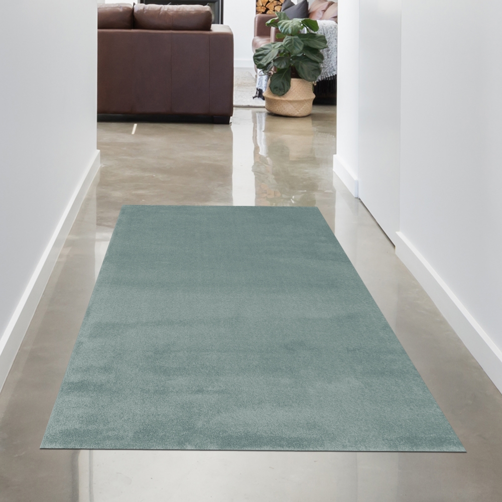 Teppich Minze modern Uni elegant zeitlos frisch