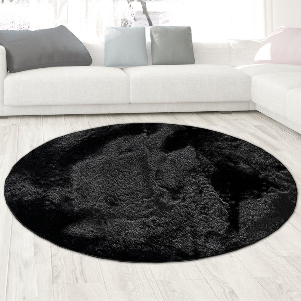 Edler Luxusteppich „Rabbit“ in black