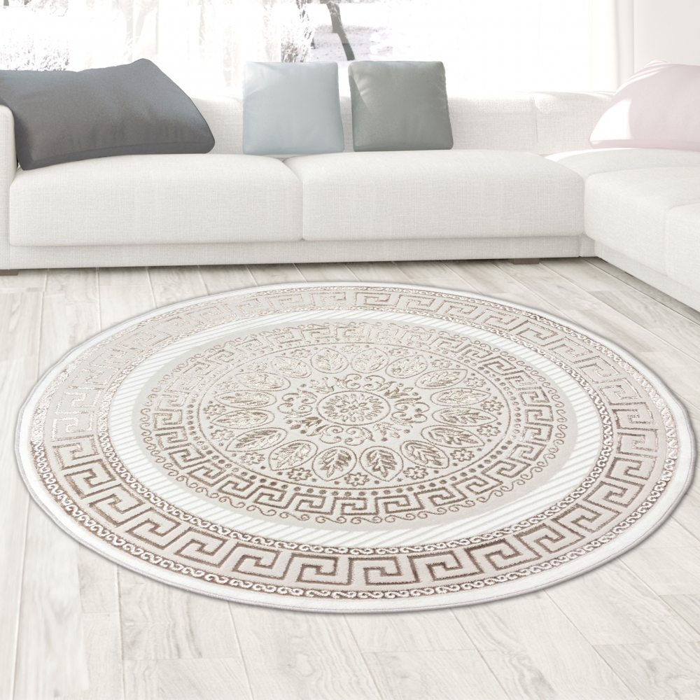 Teppich mit orientalischem Flair | luxuriös | weiß beige