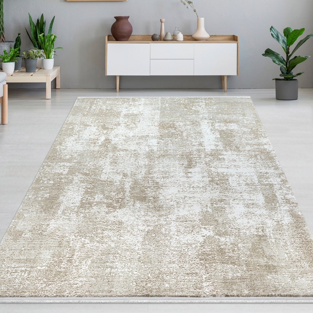 Teppich Used Look modern elegant Beige