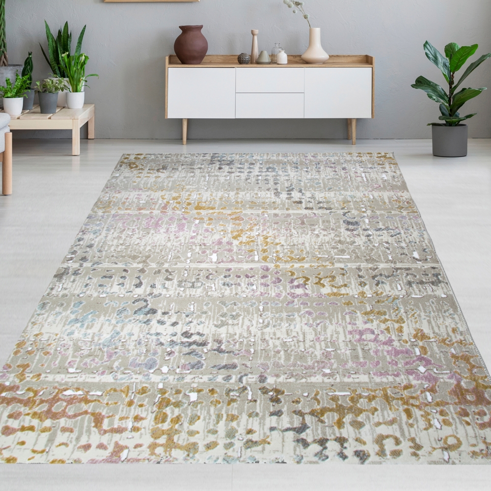 Designteppich mit lebendigem Farbverlauf in Beige, Multi Designteppich mit lebendigem Farbverlauf in Beige, Multi