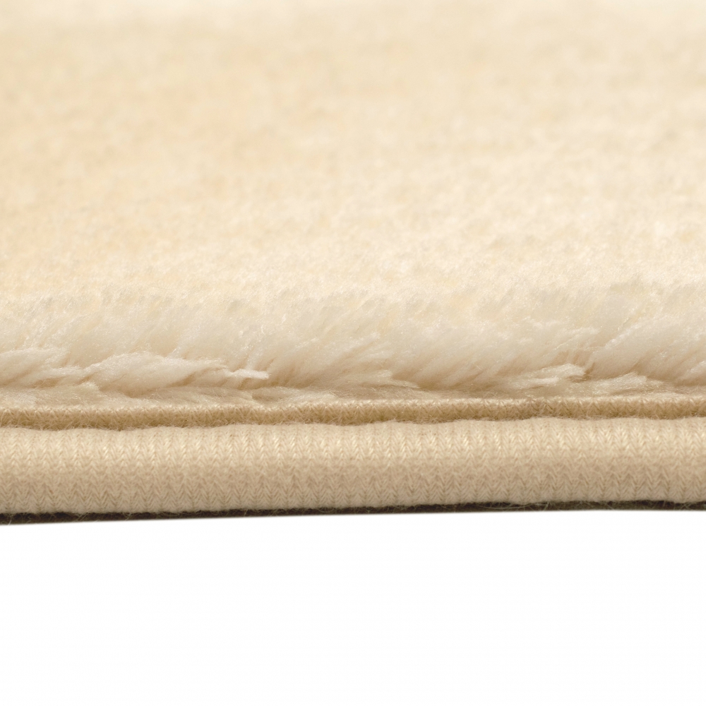 Badematte Badgarnitur Set 2-teilig Duschvorleger Badteppich waschbar beige
