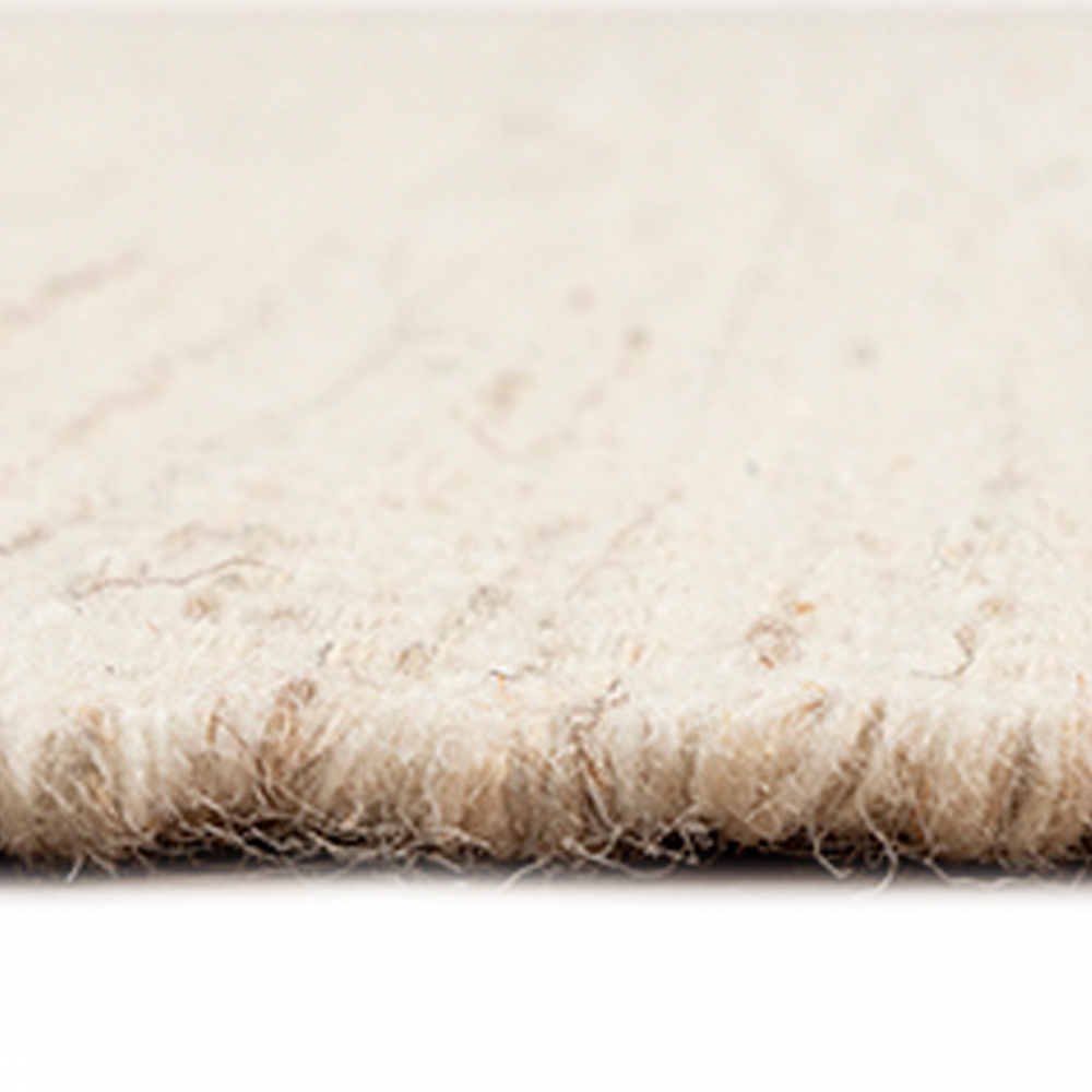 Handgewebter Wollteppich für Wohn- Schlaf- oder Esszimmer - creme-beige