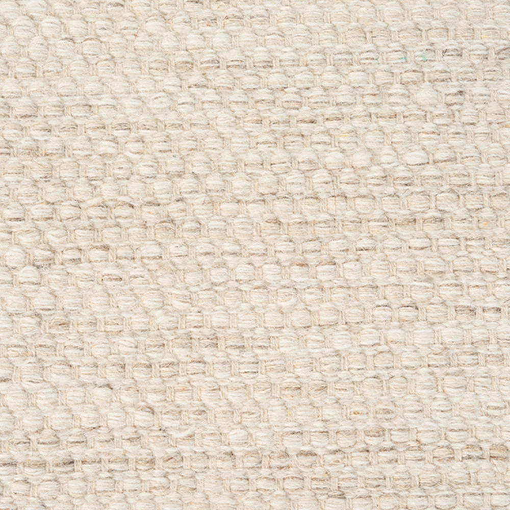 Handgewebter Wollteppich in edlem Creme für Wohnzimmer oder Schlafzimmer