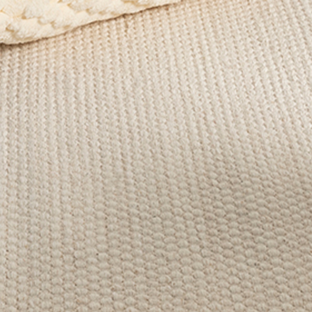 Handgewebter Wollteppich in edlem Creme für Wohnzimmer oder Schlafzimmer