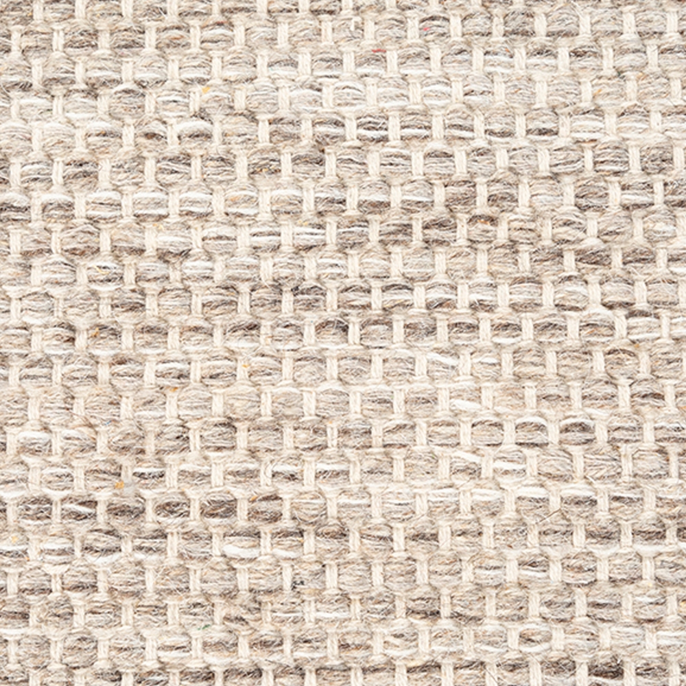 Handgewebter Wollteppich in eleganter Taupe-Farbe modern und pflegeleicht