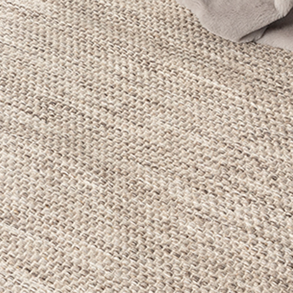 Handgewebter Wollteppich in eleganter Taupe-Farbe modern und pflegeleicht