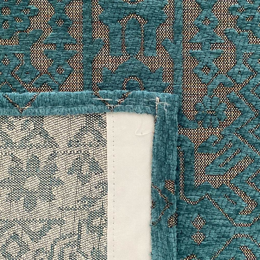Teppich mit exotischem Flair | orientalisch | petrol gold