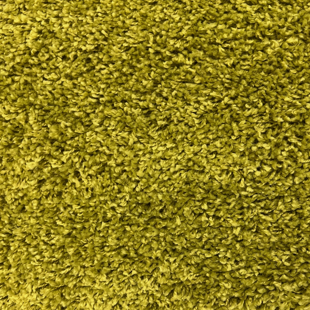 Moderner Hochflor Teppich in Moosgrün – stilvolles Design und angenehme Haptik