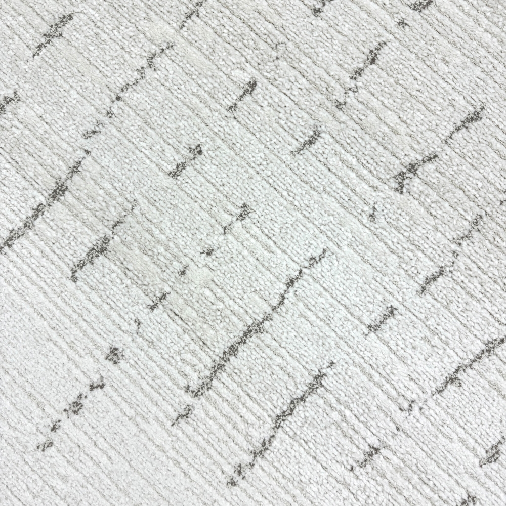 Wohnzimmer Teppich Schlafzimmer weich Strichmuster - creme mit grauen Streifen