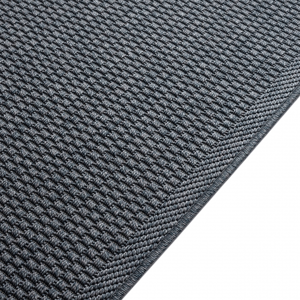 Einfarbiger 3D-Effekt-Teppich in Anthrazitblau für den Innen- und Außenbereich