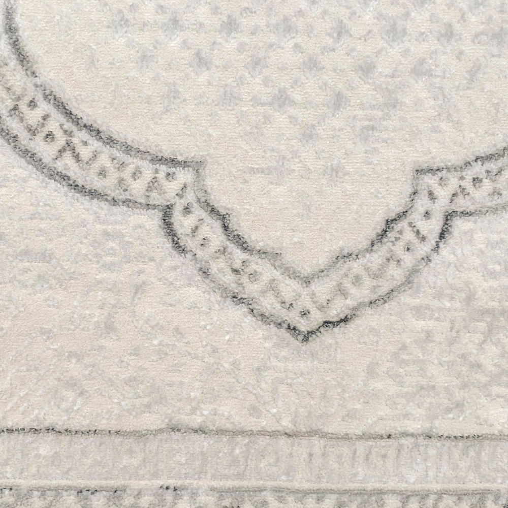 Orient Designerteppich dezent-modern verzauberndes Ornament grau